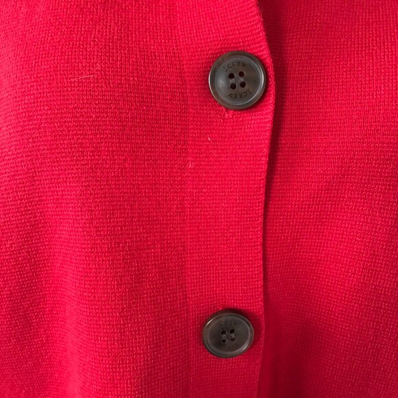 J. Crew Cardinal Red Polo Cardigan Knit Sweater - Picture 2 of 10